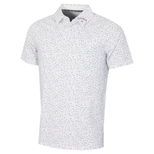 Callaway Golf Mens All Over Poloshirt - Strahlendes Weiß - S von Callaway