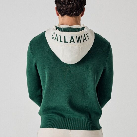 Callaway Legacy LS Blocked Logo Hooded Sweater Pullover dunkelgrün von Callaway Legacy