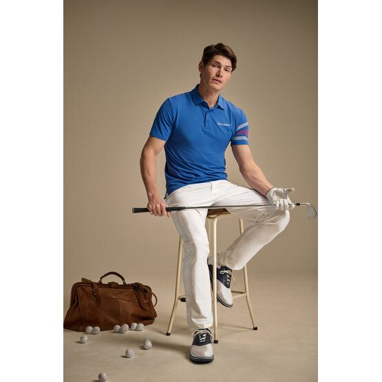 Callaway Legacy Triple Track Sleeve Block Halbarm Polo blau von Callaway Legacy