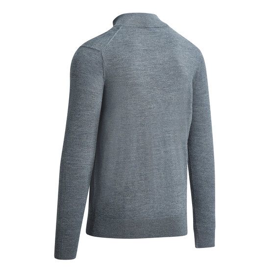 Callaway 1/4 BLENDED MERINO SWEATER Troyer Strick grau melange von Callaway