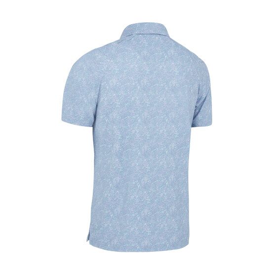 Callaway ALL OVER ABSTRACT GOLF PRINT Halbarm Polo blau von Callaway