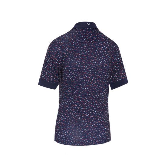 Callaway Chev Printed Halbarm Polo navy von Callaway