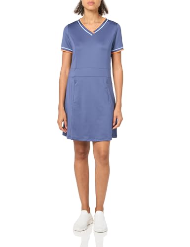 Callaway Damen Colorblock V-Ausschnitt, kurzärmelig Kleid, Indigoblau, X-Large von Callaway