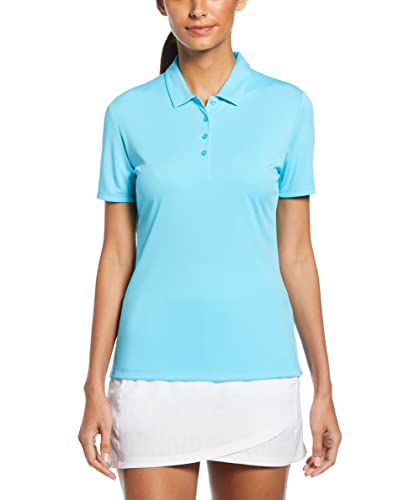 Callaway Damen Golf-Poloshirt für Turniere, kurzärmelig Golfshirt, Blue Atoll, Large von Callaway