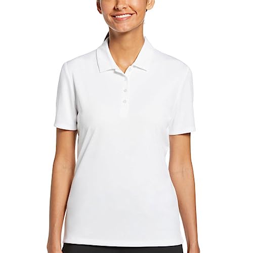 Callaway Damen Golf-Poloshirt für Turniere, kurzärmelig Golfshirt, Bright White, Medium von Callaway