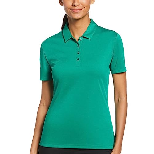 Callaway Damen Golf-Poloshirt für Turniere, kurzärmelig Golfshirt, Ultramaringrün, Small von Callaway