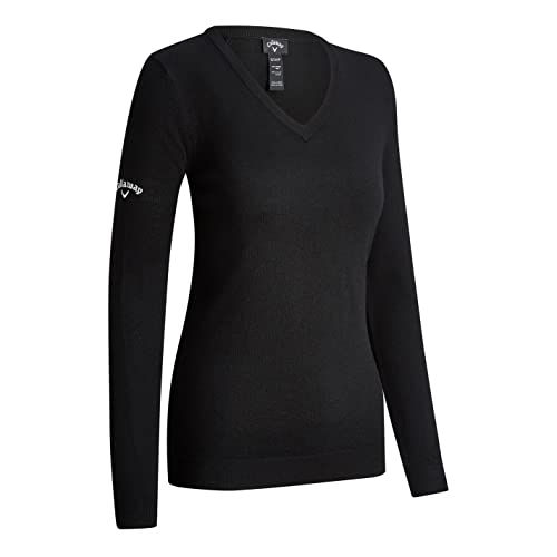 Callaway Damen V Neck Extra Fine Me mädchen Pullover, Schwarz (Negro 001), Large von Callaway