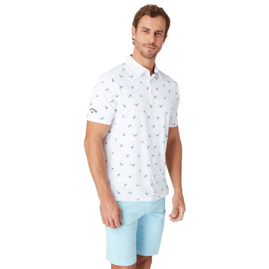 Callaway EMEA ALL OVER BIR Halbarm Polo weiß von Callaway