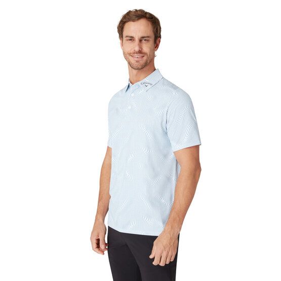 Callaway EMEA WARPED GINGH Halbarm Polo weiß von Callaway
