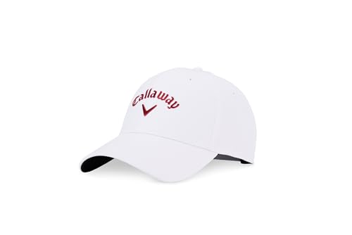 Callaway Golf Liquid Metal Golf Hat 2024 Kappe Unisex, Weiß/Kardinal, Einheitsgröße von Callaway