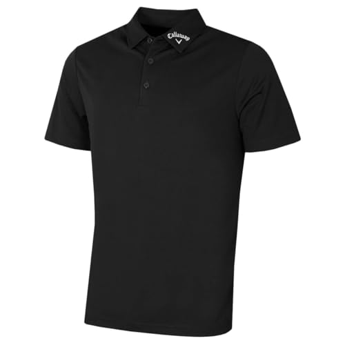 Callaway Golf Herren Ace Micro Texture Poloshirt - Kaviar - XXL von Callaway Apparel