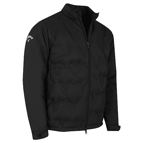 Callaway Golf Herren Chev Quilted Thermal Swing Tech Jacke - Kaviar - XXXL von Callaway Apparel