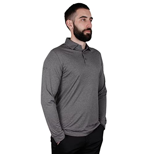 Callaway Golf Herren Langarm ATY Golf-Polo-Hemd - Quiet Shade Heidekraut - M von Callaway Apparel