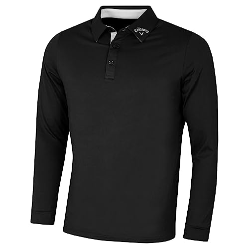 Callaway Golf Herren Langarm Performance Polo Shirt - Caviar - XXL von Callaway Apparel