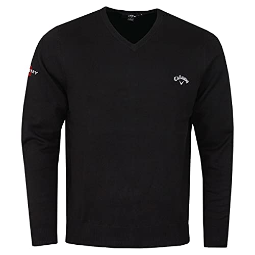 Callaway Golf Herren Odyssey Langarm-V-Ausschnitt Pullover - True Schwarz - XXXL von Callaway
