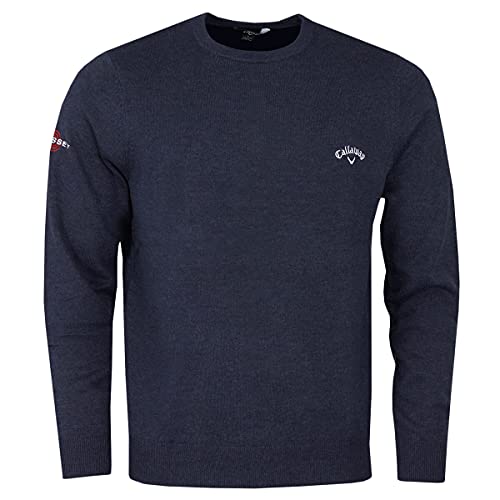 Callaway Golf Herren Odyssey Logo Knit Crew Golf Sweater - Marine - XXL von Callaway Apparel