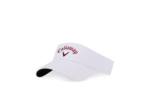 Callaway Unisex Liquid Metal Visor Beanie-Mütze, Weiß/Karidnal, Einheitsgröße EU von Callaway