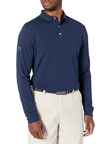 Callaway Herren Core Performance, langärmelig Poloshirt, Peacoat, XX-Large von Callaway