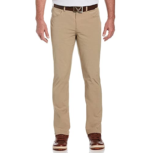 Callaway Herren Everplay Golfhose mit 5 Taschen, groß und normal Hose, Khaki Heather, 46W x 32L Big Tall von Callaway