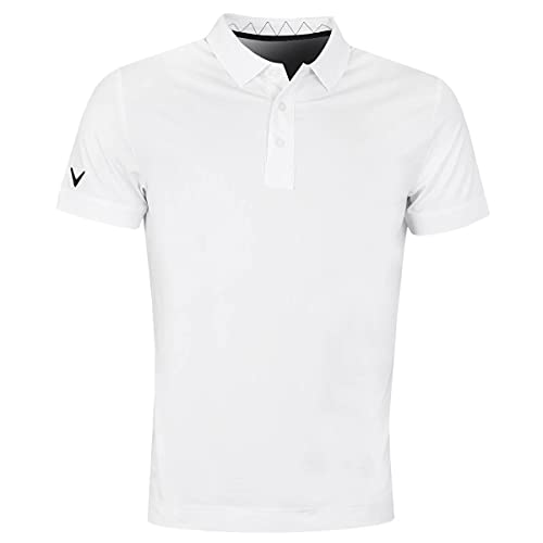 Callaway Herren Golf, kurzärmelig, Weiß Poloshirt, Nr. 100 Hellweiß, M von Callaway
