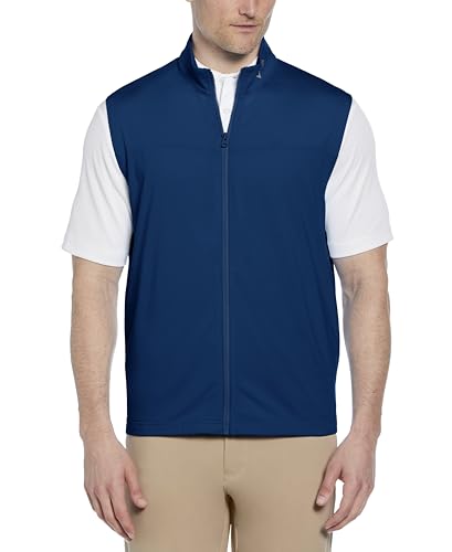 Callaway Herren Swing Tech Full Zip Golf Outerwear Vest, with Aquapel Technology, Lightweight Breathable Recycled Stretch Fabric Weste, Galaxy Blau, Large von Callaway