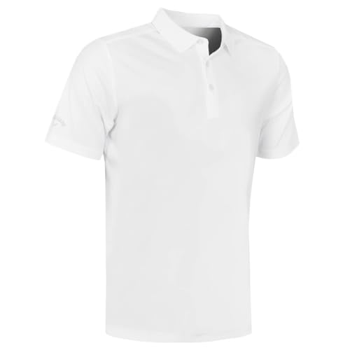 Callaway Herren Tournament Polo Poloshirt, Weiß (Blanco 100), Large von Callaway