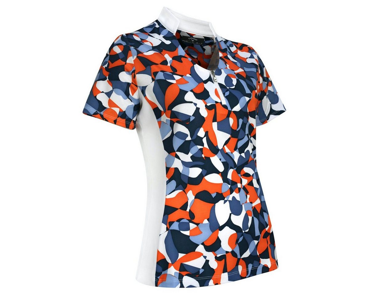 Callaway Poloshirt Callaway Abstract Floral Polo Blau von Callaway