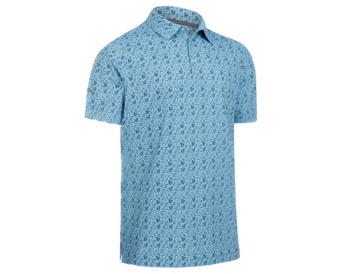 Callaway Poloshirt Callaway All Over Drinks Novelty Polo Blau von Callaway