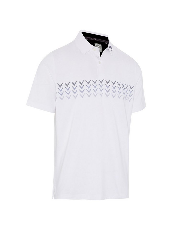 Callaway Poloshirt Callaway Golf Polo Chevron Block Print Weiß Herren M von Callaway