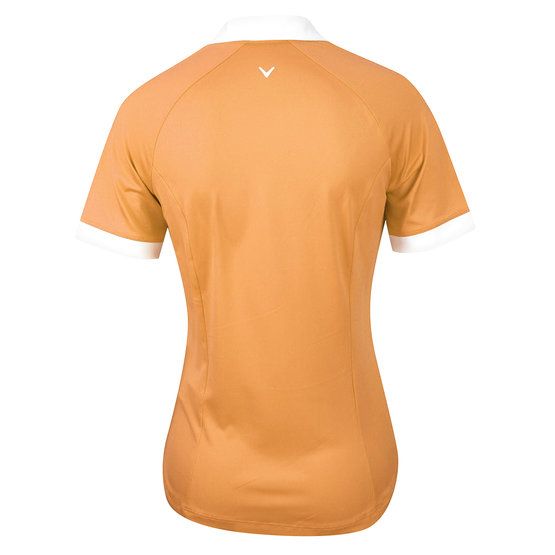 Callaway SHORT SLEEVE V-PLACKET COLORBLOCK Halbarm Polo orange von Callaway