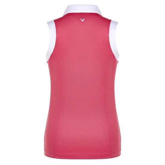 Callaway SLEEVELESS V-PLACKET COLORBLOCK ohne Arm Polo pink von Callaway