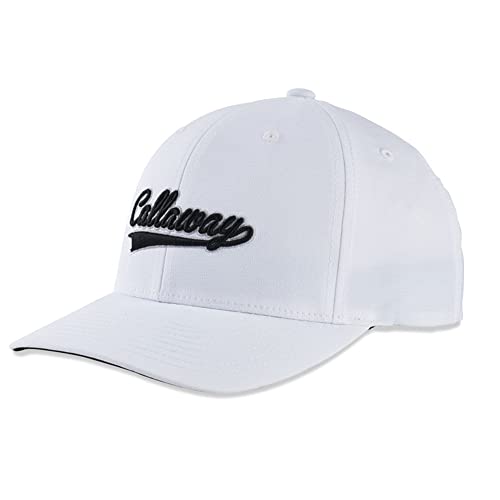 Callaway Unisex Golf Tour Cap Tempo Collection Kopfbedeckung Mütze, weiß/schwarz, Einheitsgröße von Callaway