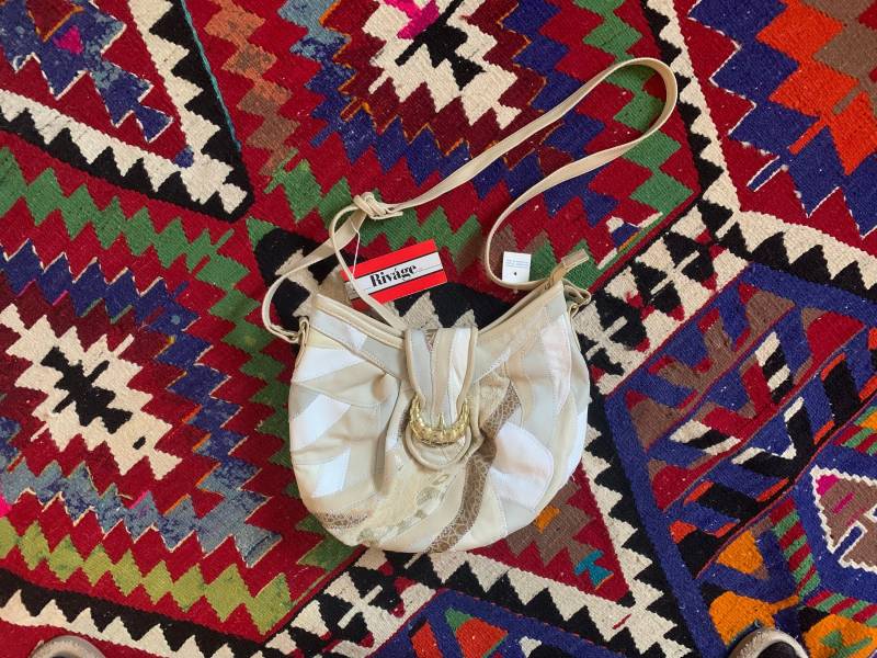 1980Er Jahre Gedeckte Patchwork Leder Bucket Bag. Nwt Deadstock. Rivage von Calligramme