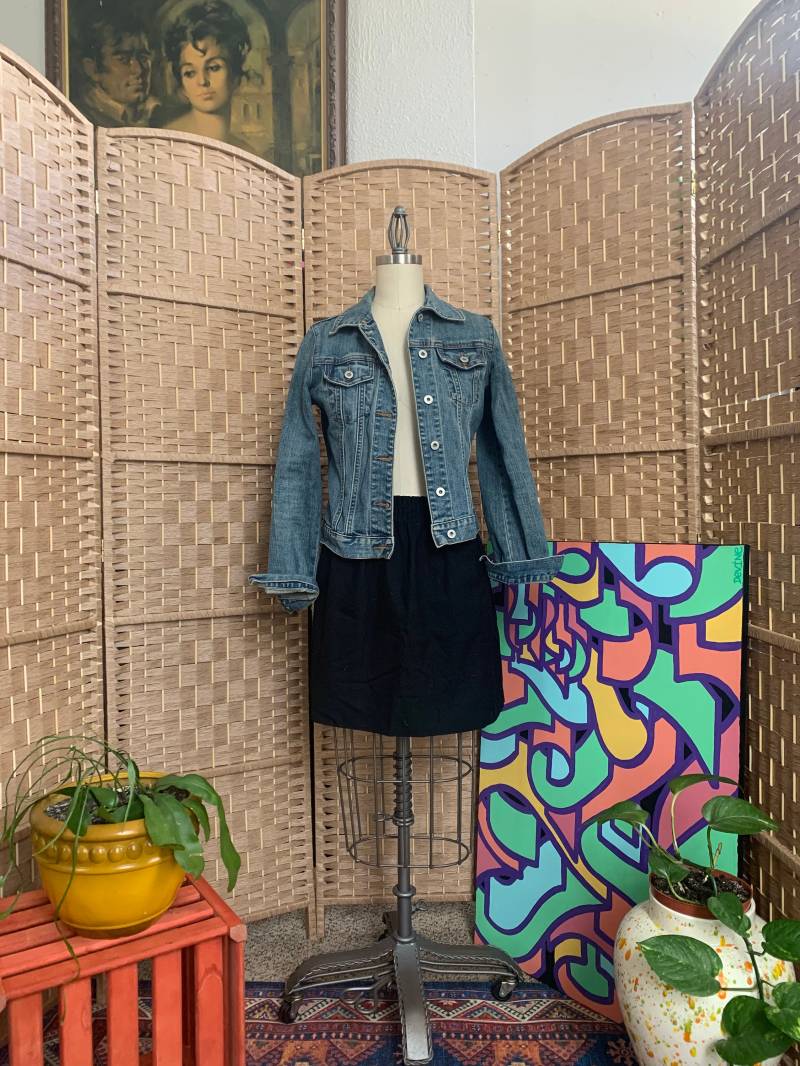 1990Er Jahre Dark Wash Baumwoll Jeansjacke. Gap Denim - Xs/Extra Klein von Calligramme