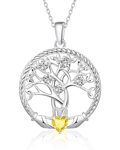 Baum des Lebens Halskette Damen 925 Sterling Silber Lebensbaum Anhänger Kette Mit November Geburtsstein Geburtstag Jahrestag Schmuck Geschenk Damen Mädchen Freundin Mutter Stammbaum Anhaenger Kette Baum des Lebens Halskette Damen 925 Sterling Silber Lebensbaum Anhänger Kette Mit November Geburtsstein Geburtstag Jahrestag Schmuck Geschenk Damen Mädchen Freundin Mutter Stammbaum Anhaenger Kette von Calliora