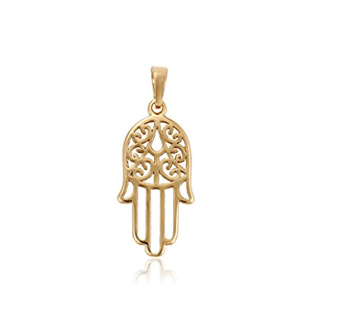 Hand der Fatima Hamsa Kette Gold 18K geldgold echt vergoldet Callissi Schmuck (45) von Callissi