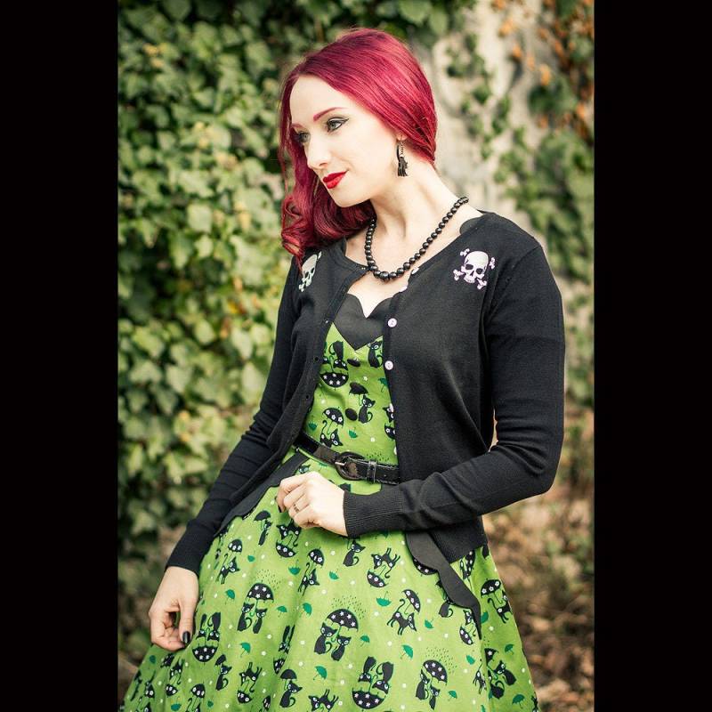 Glow-In-The-Dark Skull Und Kreuzknochen Cardigan Glow-In-The-Dark Skull Und Kreuzknochen Cardigan von CallousCrow