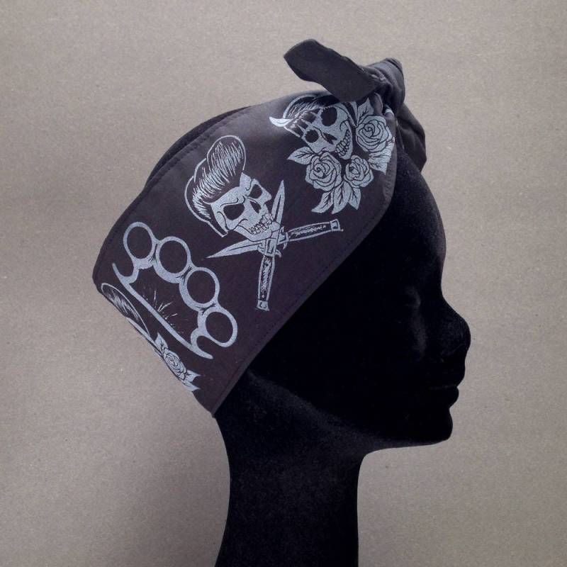 Handbedrucktes "Dead Greasers' Rockabilly Stirnband von CallousCrow