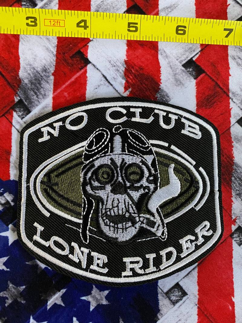 Großer Aufnäher Bestickter Custom - Tücher Punk Vintage 1x No Club Lone Riders von CallumKingWorkshop