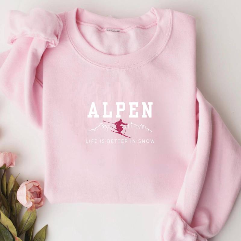 Alpen Apres Ski Outfit Sweatshirt, Winter Mountain Snowboard Pullover, Ski, Lover Shirt Geschenk, Skiurlaub Sport Pulli, Skiclub von CalmetCharme
