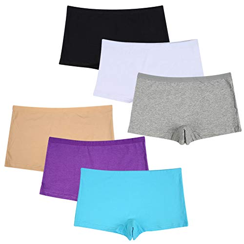 Calosy Lingerie Damen Comfort Soft Low Rise Boyshorts aus Baumwolle (M, Mehrfarbig) von Calosy