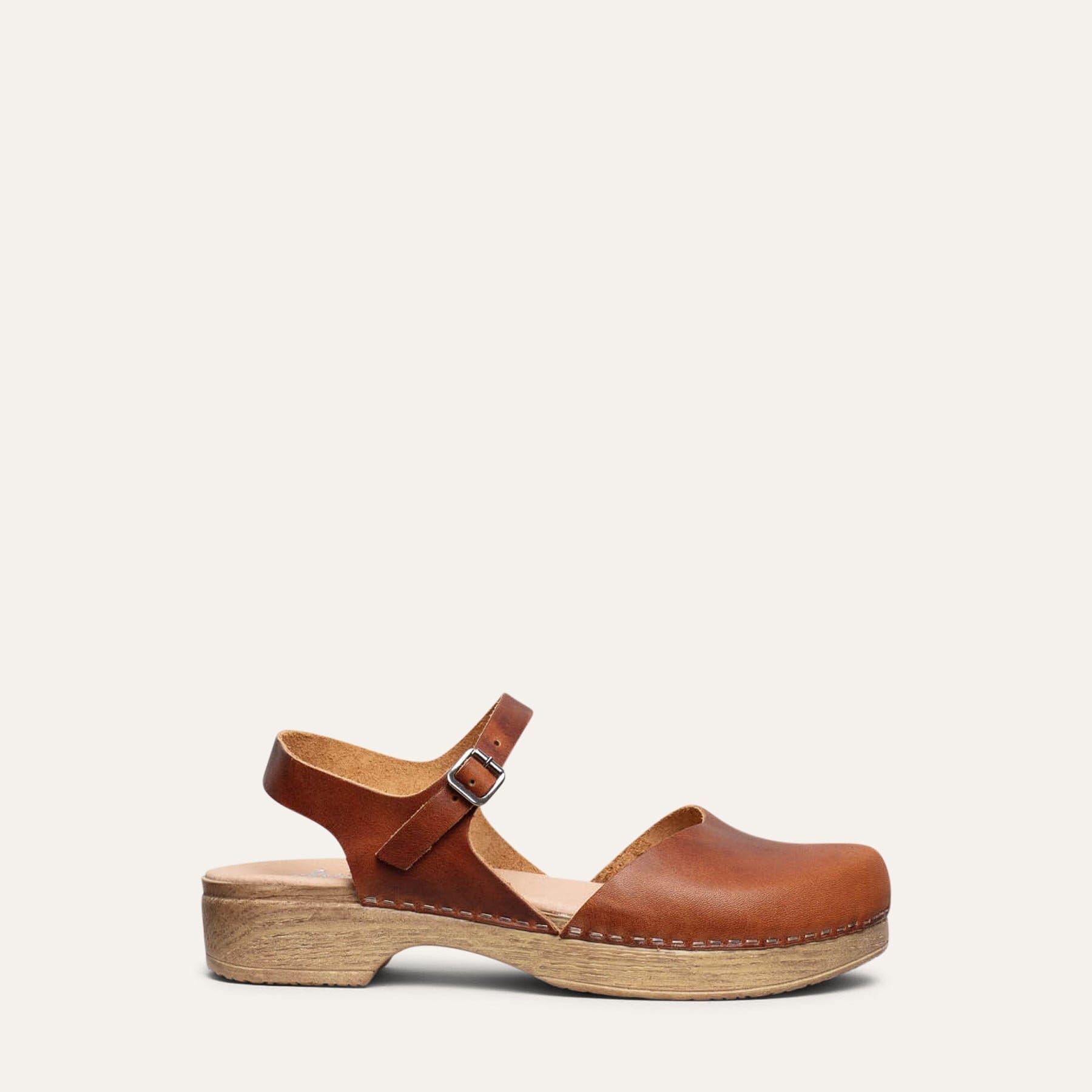 Mary Jane Reich Braun Leder Clog-Diana Braun, Calou Stockholm von CalouStockholmCo