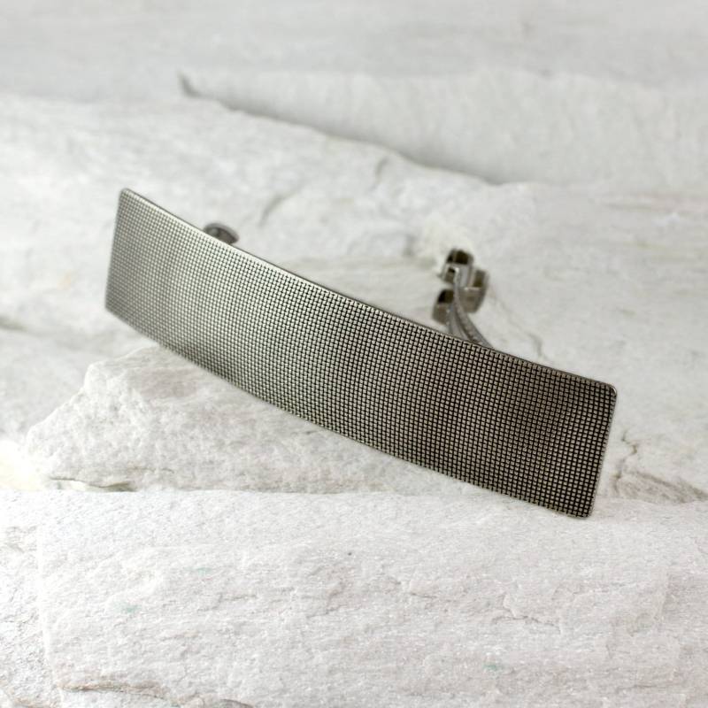 Handgefertigte Haarspange Aus Sterlingsilber - Strukturierte Metall. "Canvas' Von Caltha von CalthaJewelry