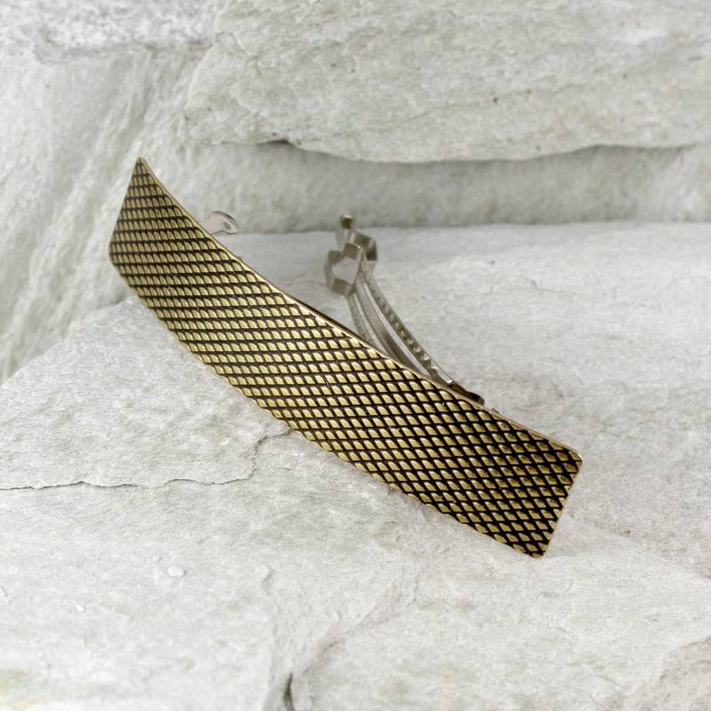 Messing Haarspange - Lange Haarspange, Goldfarben. "Scale' Von Caltha von CalthaJewelry