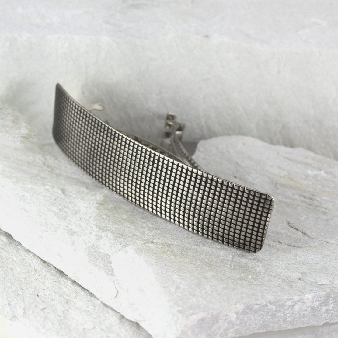 sterling Silber Haarspange - Lange Haarspange, Handgemacht. "Grid' Von Caltha von CalthaJewelry