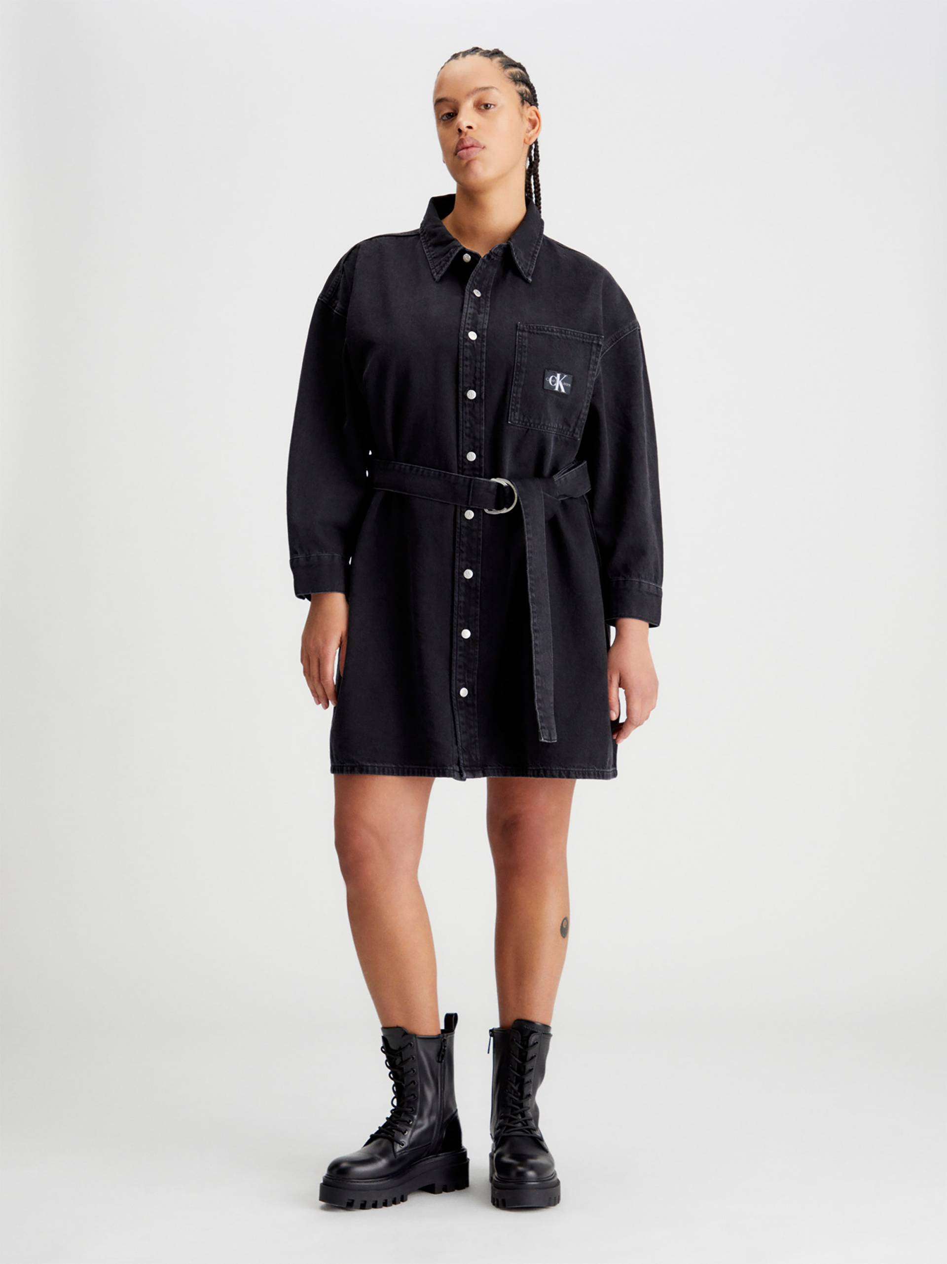 Calvin Klein Jeans Plus Jeanskleid "BELTED DENIM SHIRT DRESS PLUS" von Calvin Klein Jeans Plus