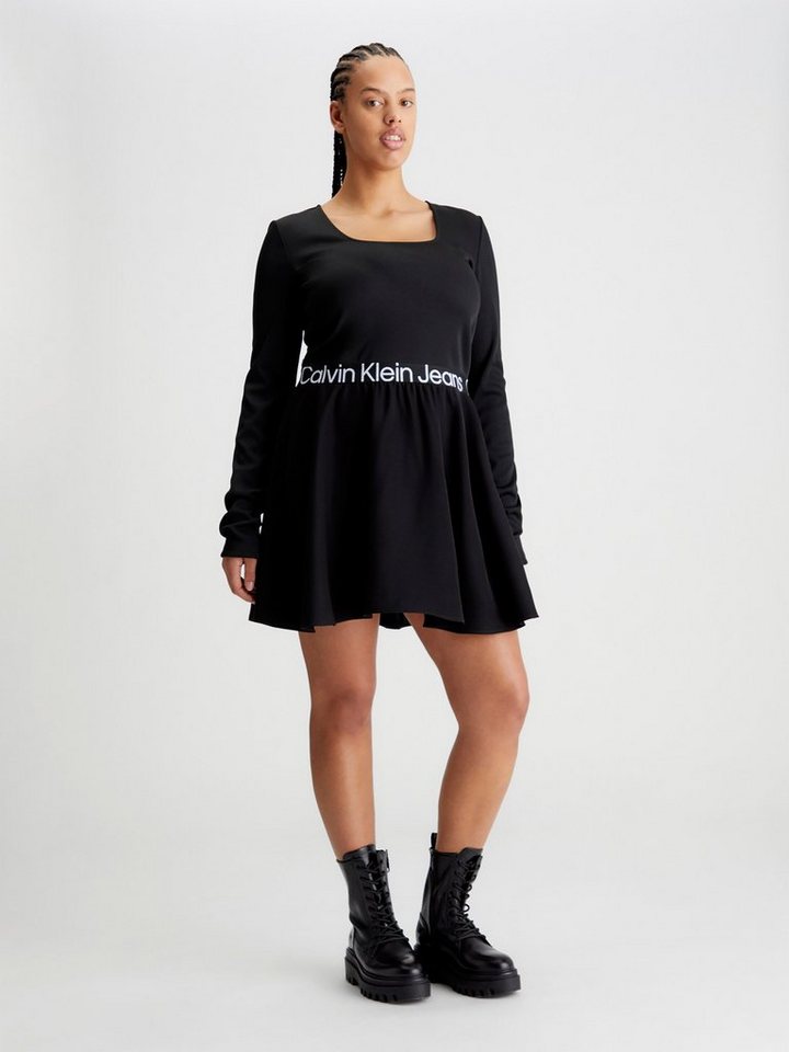 Calvin Klein Jeans Plus Skaterkleid PLUS LOGO ELASTIC LS DRESS von Calvin Klein Jeans Plus