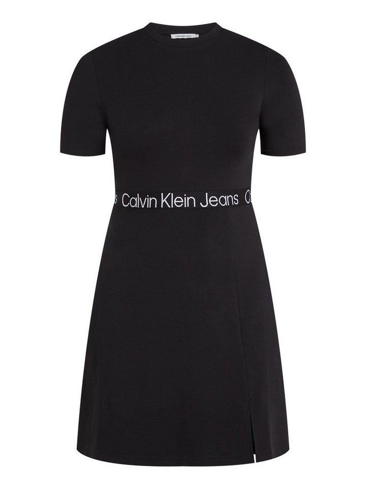 Calvin Klein Jeans Plus Skaterkleid PLUS TAPE MILANO SS DRESS in Großen Größen und mit Logoschriftzug von Calvin Klein Jeans Plus