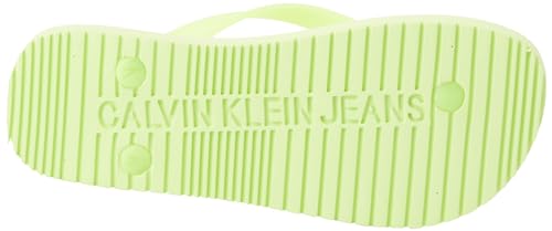 Calvin Klein Jeans Damen Flip Flops Beach Sandal Badeschuhe, Gelb (Lime Sorbet/Bright White), 40 von Calvin Klein