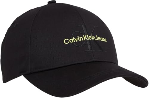 Calvin Klein Damen Cap Monogram Basecap, Schwarz (Black/Sharp Green), Einheitsgröße von Calvin Klein